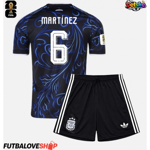 Dres Argentína Lisandro Martinez #6 Preč pre deti MS 2026 Krátky Rukáv (+ trenírky)